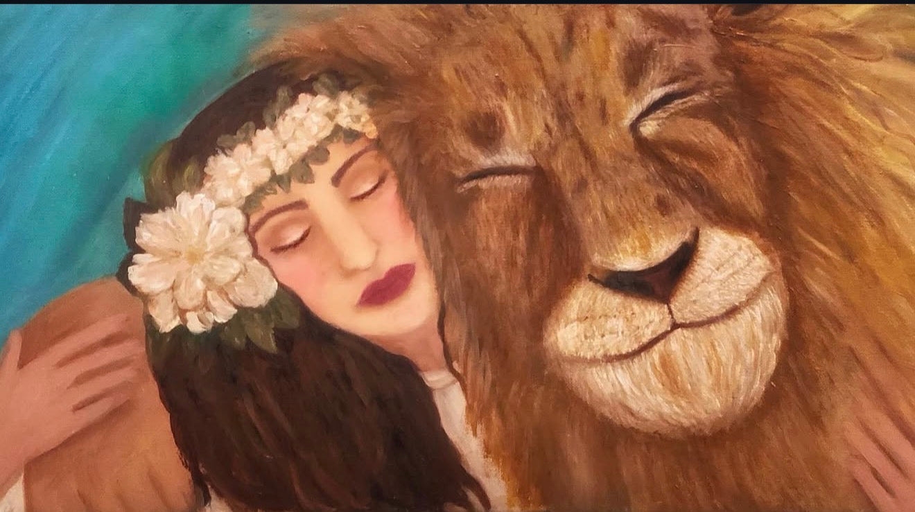 Lions Embrace-Archival Glicée Canvas and Fine Art Print